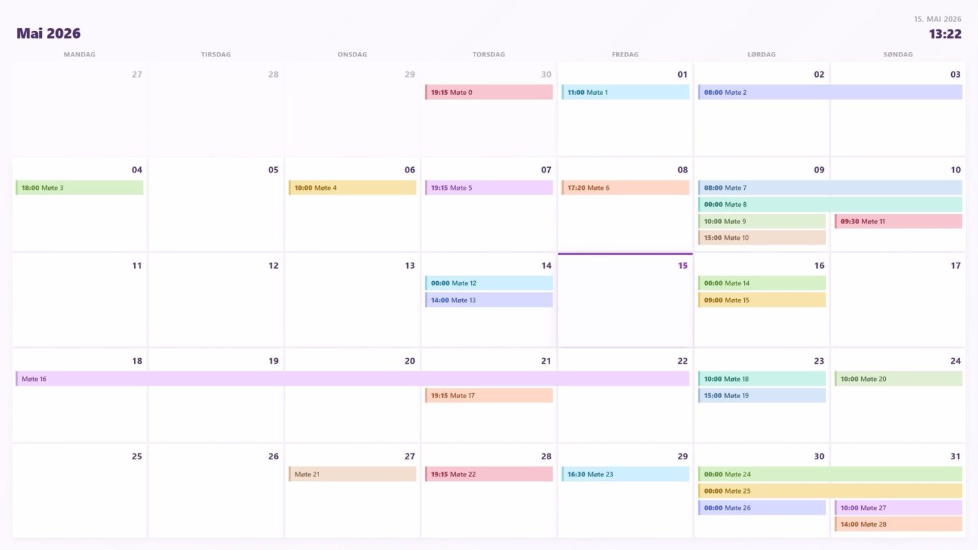 Kalender-oversikt